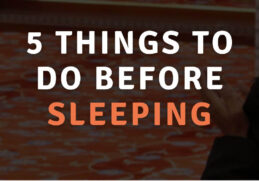 5 things to do before sleeping